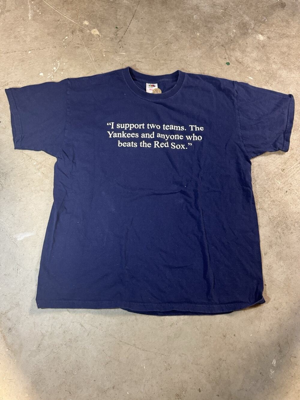 Red Sox Baseball Funny Slogan Men's Blue T-Shirt Size XL Vintage 2000s